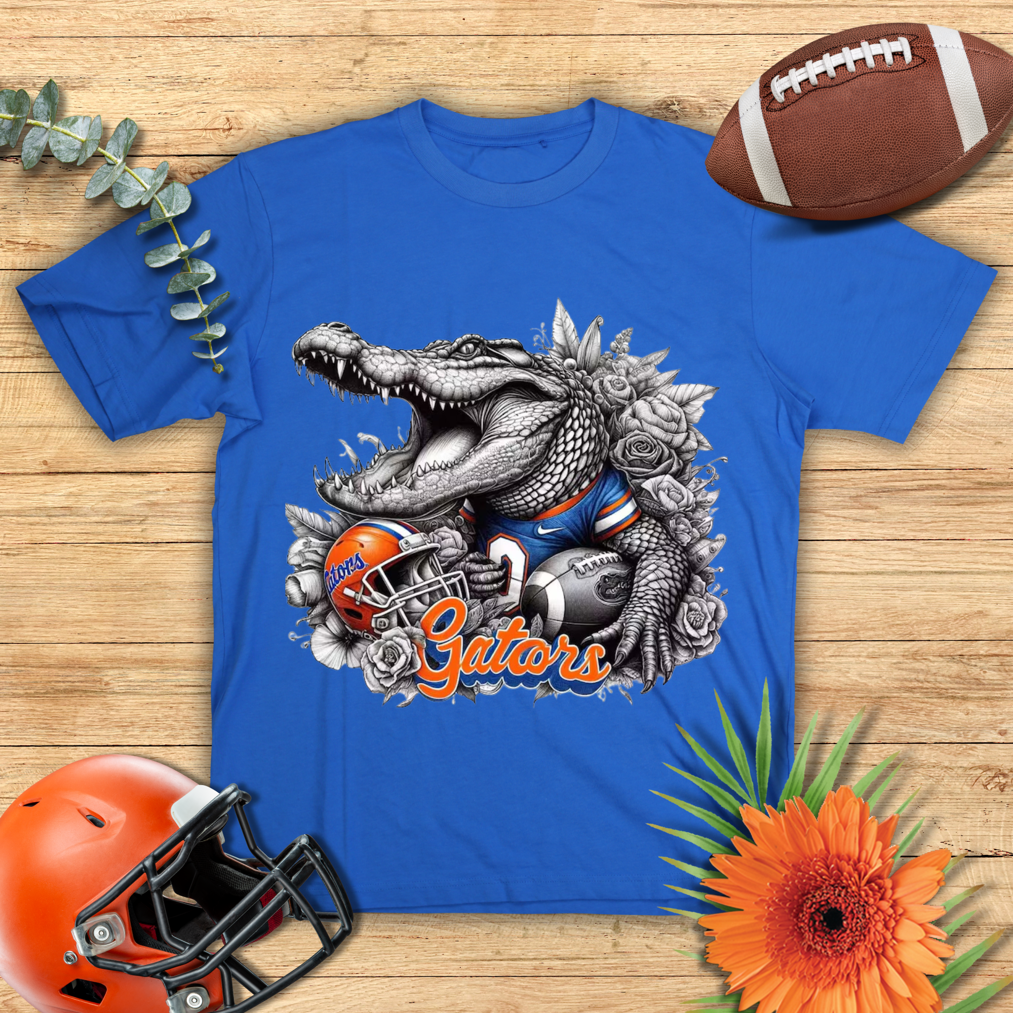 Gators Florida Black & White Roses Graphic Tee My Store