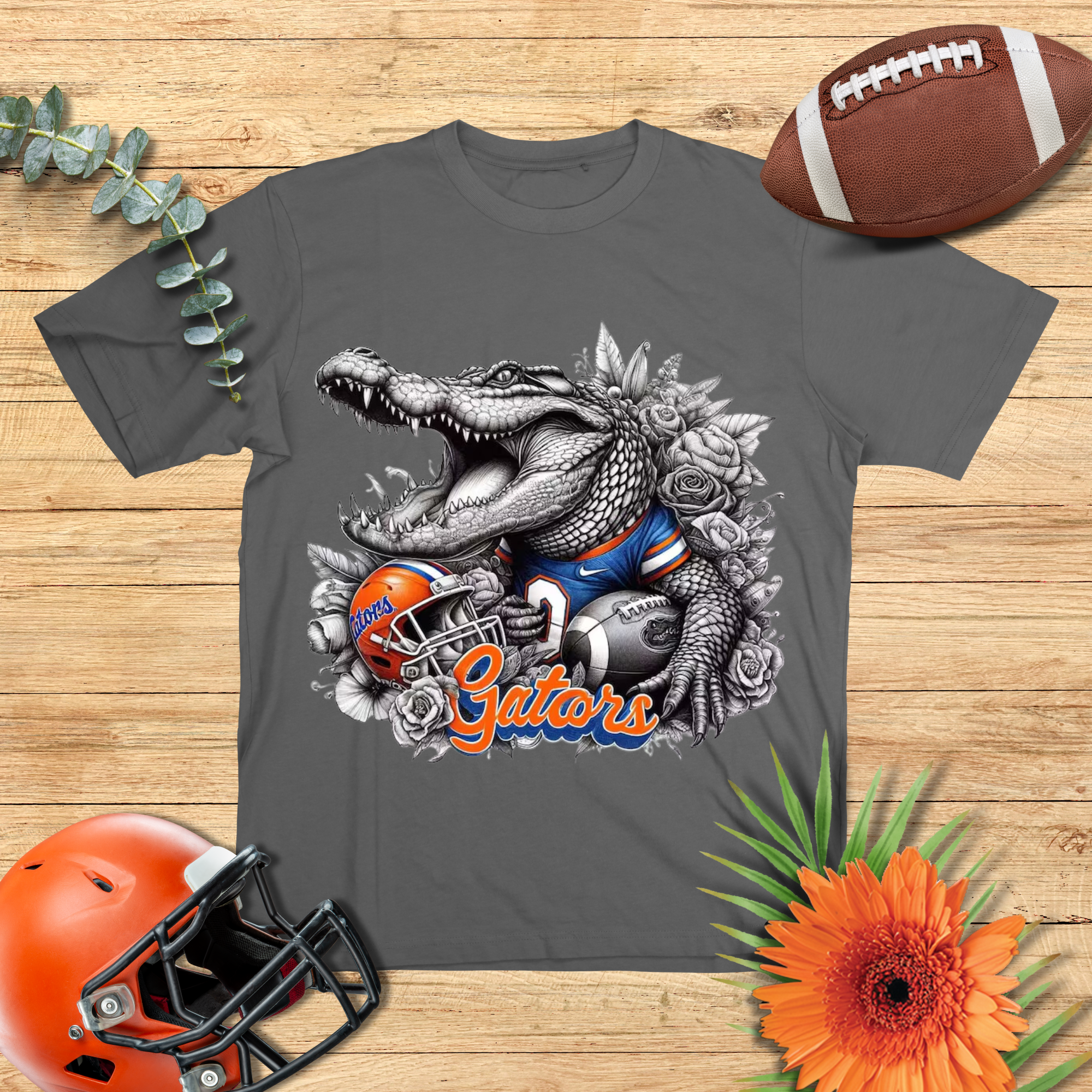 Gators Florida Black & White Roses Graphic Tee My Store