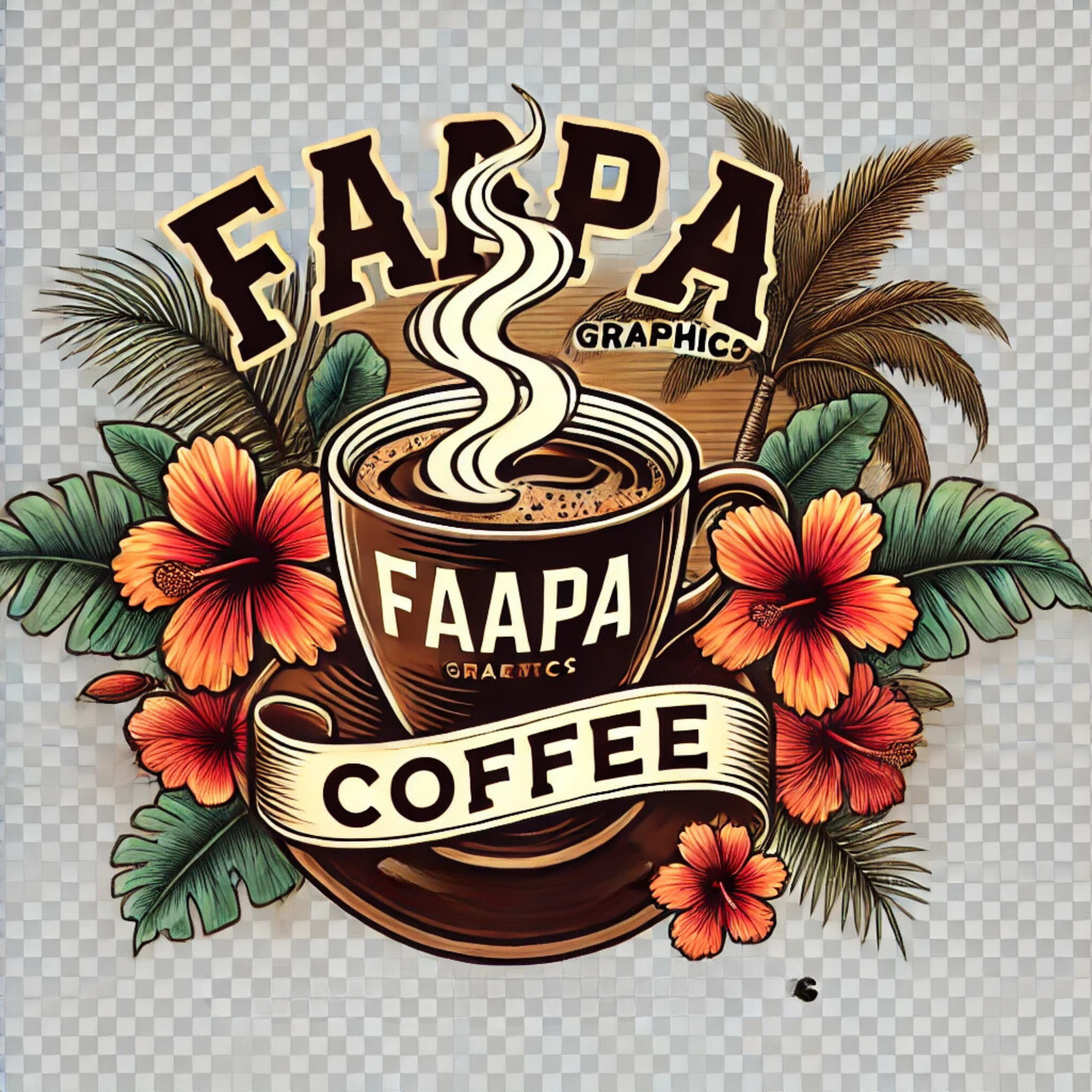 Custom dtf coffee designs FA'APA GRAPHICS