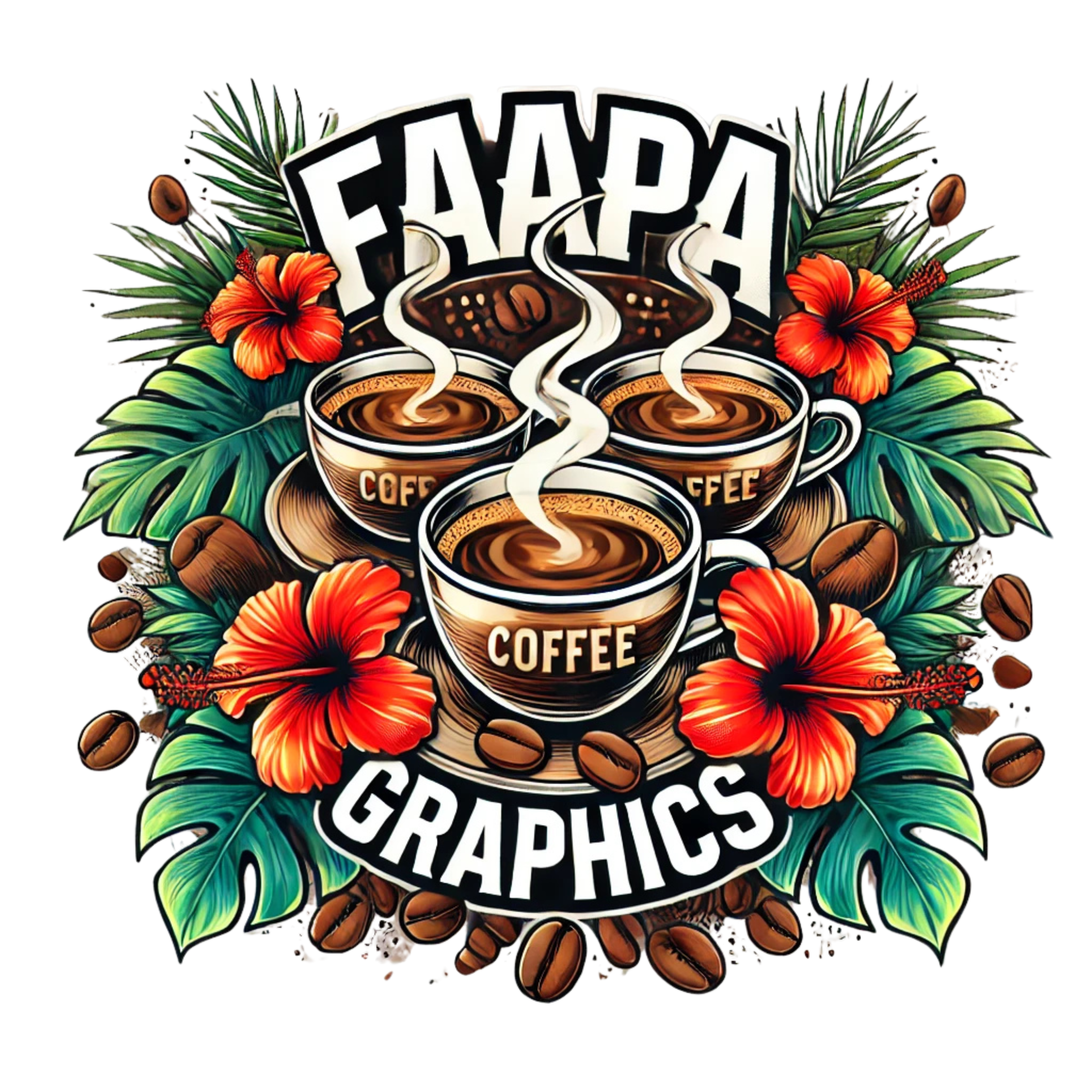 Custom dtf coffee designs FA'APA GRAPHICS